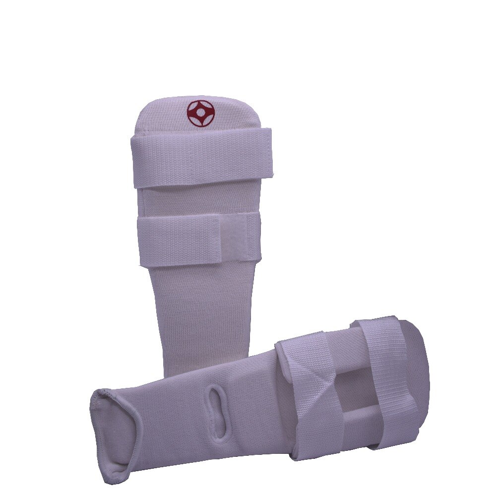SINOBUDO Kyokushinkai-Protector de pierna para Karate, Kyokushin, espinilleras, protectores blancos para Kick Boxing, Karate