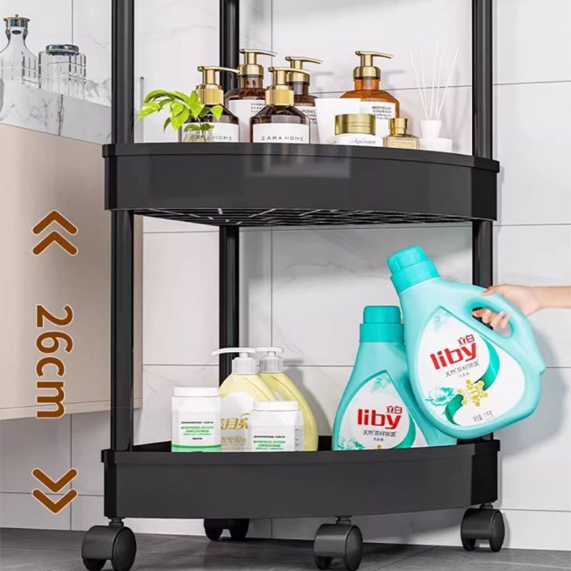 Bathroom Shower Gel Corner Rack Multi-layer Mobile Storage Rack Living Room Snack Rack Debris Kitchen Storage Shelf