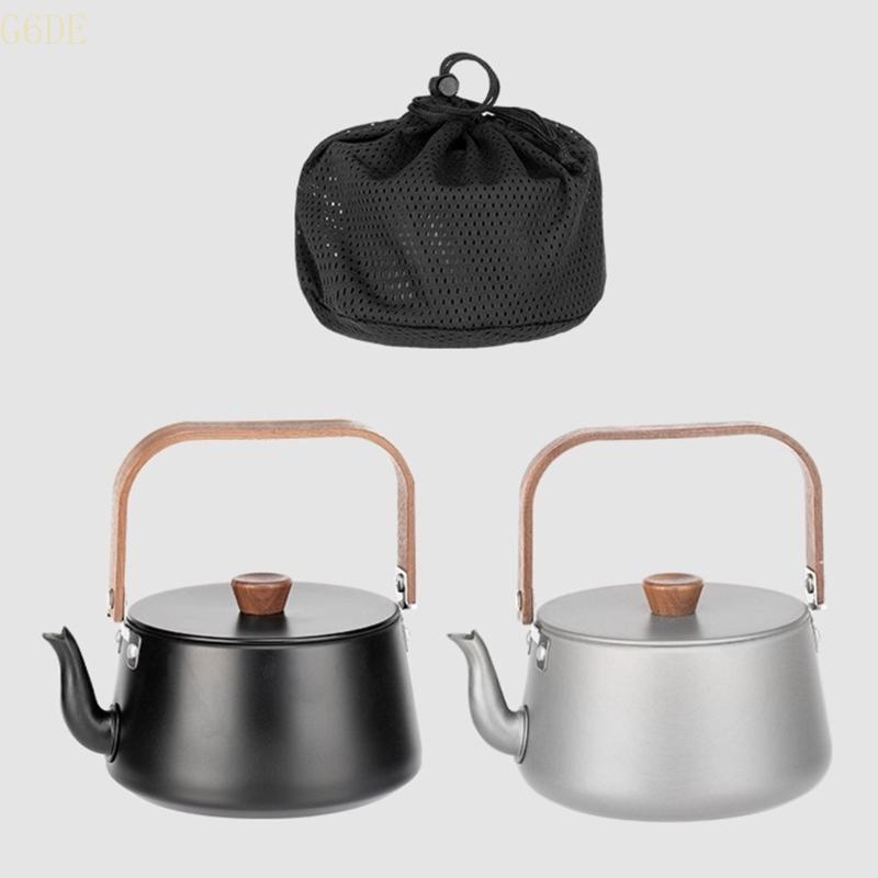G6DE Camping Pots Water Boilers Outdoor Aluminum Alloys Teas Kettle Portable Teapot