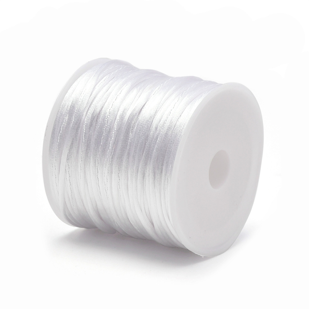 Cordón de cola de rata satinada para manualidades de 1,5 mm de nailon para nudo chino, macramé, adornos, fabricación de joyas, 24 yardas: Multicolor