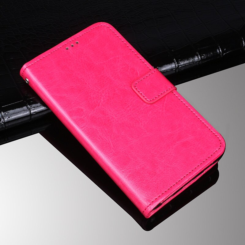 Realme C3(3 cameras) Case 6.5" Flip Wallet Business Leather Fundas Phone Case Realme C3 Back fingerprint Cover Coque Accessories: Rose