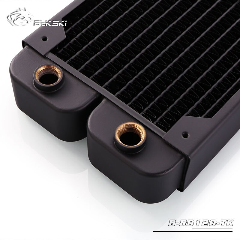 Bykski 38Mm Dikke 120Mm Koperen Radiator Computer Water Koelvloeistof Ontlading Koellichaam Warmtewisselaar Radiator Voor 12Cm Fan dissipatio