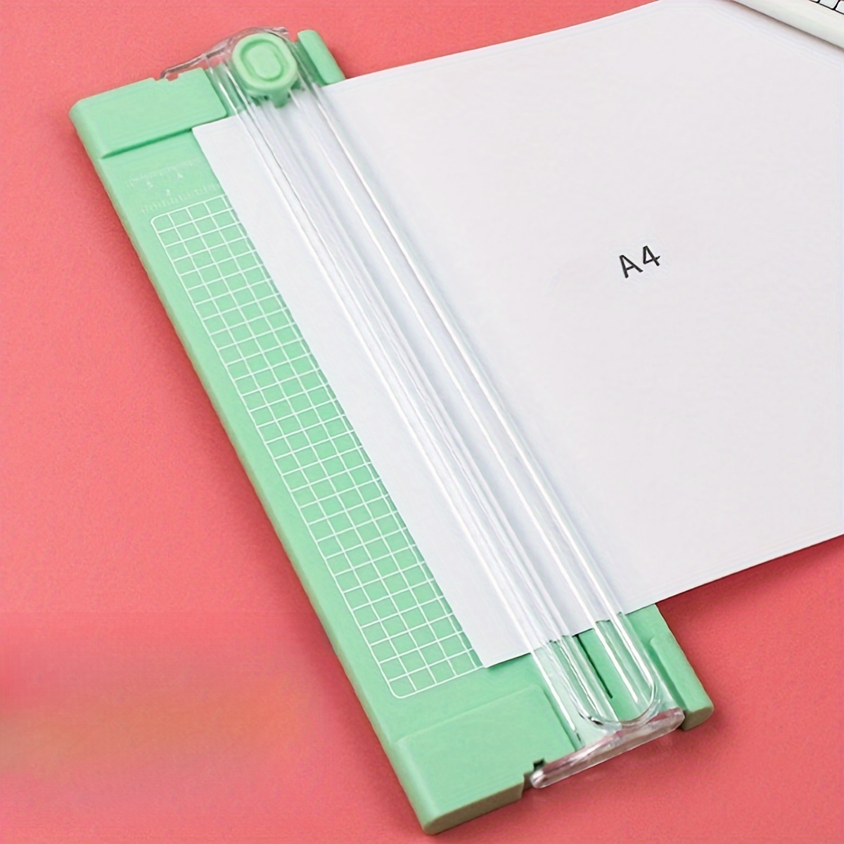 1 st 4 mini pappersskärare pappersskärmaskin för hantverk papperskort fotolaminerat papper scrapbooking heminredning verktyg