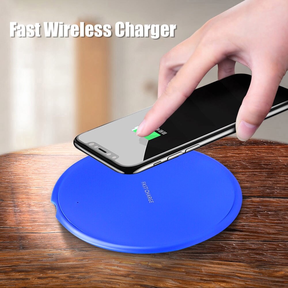 kebidu Qi 10W Fast Wireless Charger For Samsung Galaxy S9/S9+ S8 S7 Note 9 S7 Edge USB Charging Pad for iPhone XS Max XR X 8