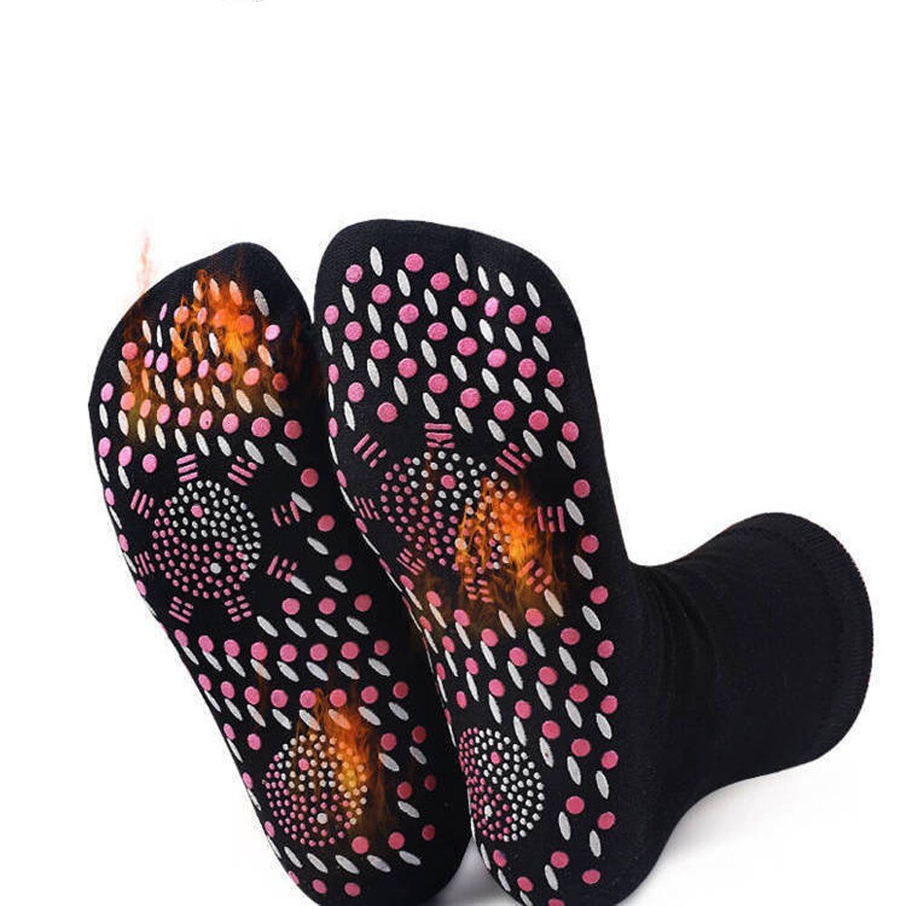Chaussette magnétique Tourmaline auto-chauffante, 1 paire, chaussettes de thérapie aimantée unisexes, chaussettes de soins de santé chaudes d&#39;hiver pour l&#39;extérieur