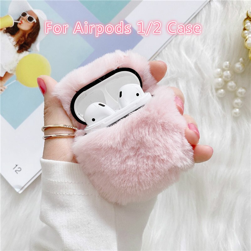 Orelhas de coelho bonito caso fofo para apple airpods capa de pele de silicone fones de ouvido caixa para airpods pro/2/1 dos desenhos animados fone de ouvido caso: WS297-2-For Airpods