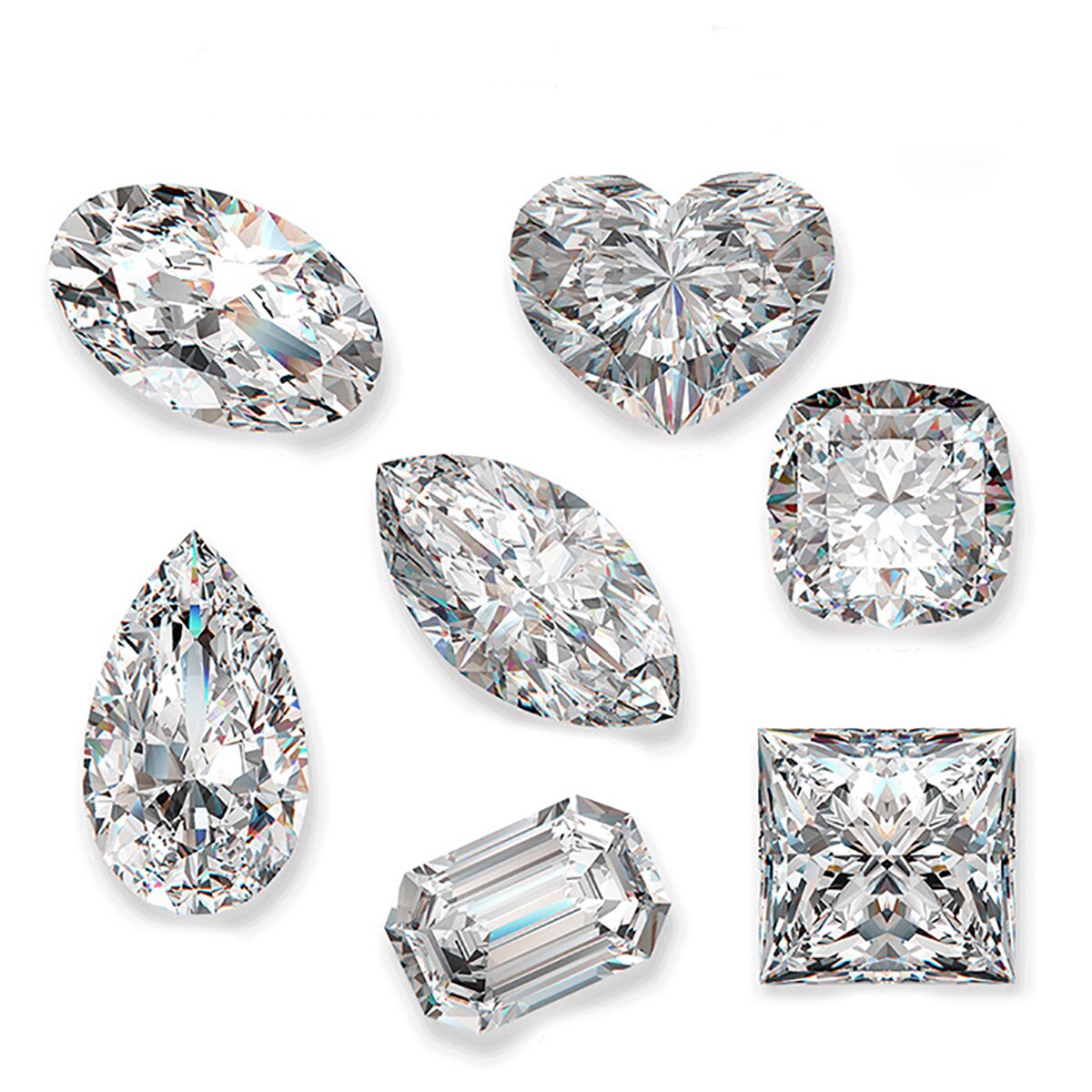Szjinao-piedra moissanita en forma de pera, Diamante en forma de pera, Color D, 0,1 CT, 1,5x3mm, VVS1, sin definición, 10 Uds.
