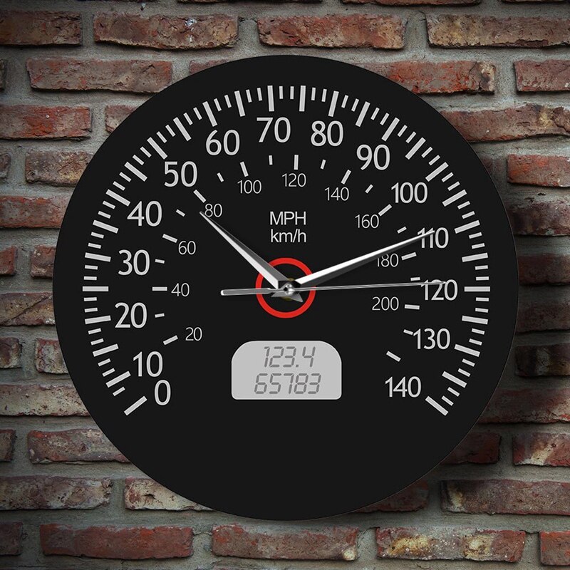 Reloj Digital de pared con velocímetro para coche