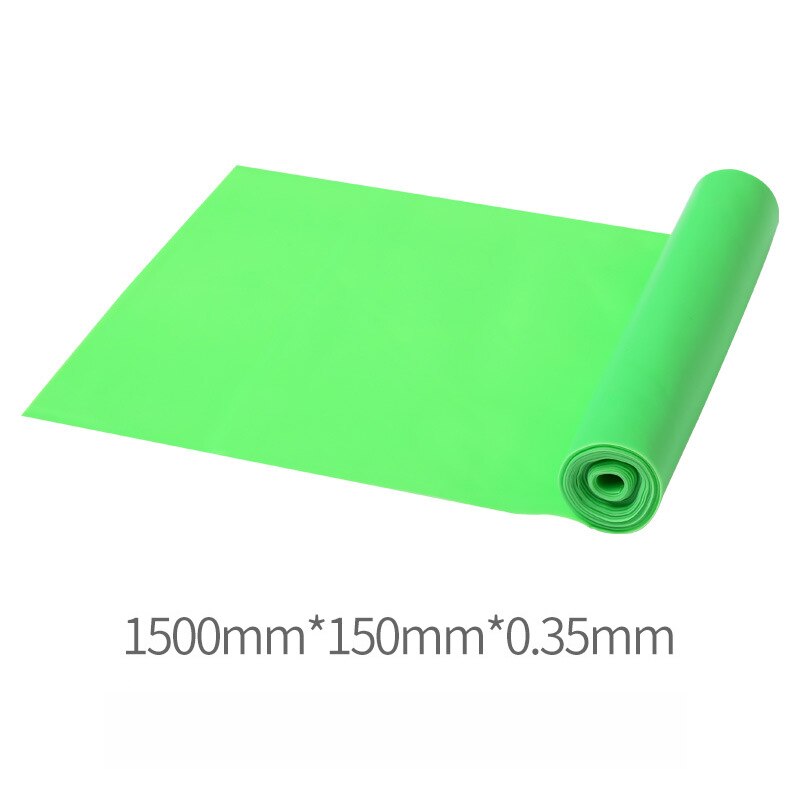 Yoga elastische band, hoge elasticiteit, bodybuilding, veilige rubberen yoga elastische band, 150cm weerstandsbanden, trainingselastische riem: Groente