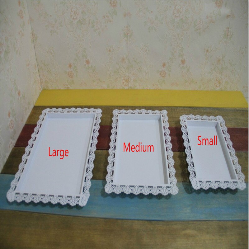 Wit Europese Bruiloft Iron Cake Cake Dessert Gebak Fruit Show Tray Thee Dessert Dessert Dienblad Lade