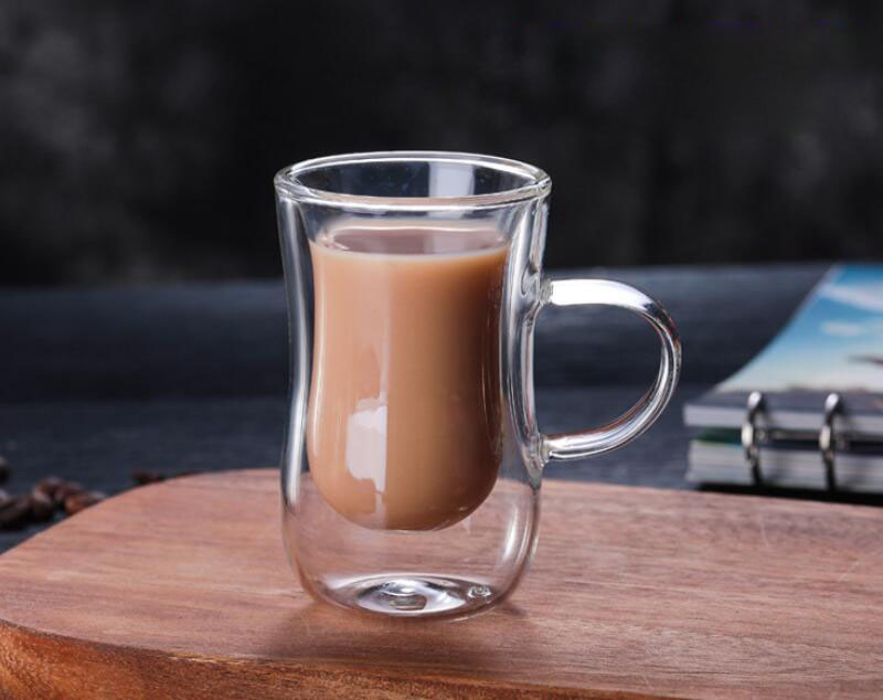 Taza de café de 100 ml con aislamiento para beber, taza de pared doble de , taza de café con aislamiento térmico, taza de café Doble s098C