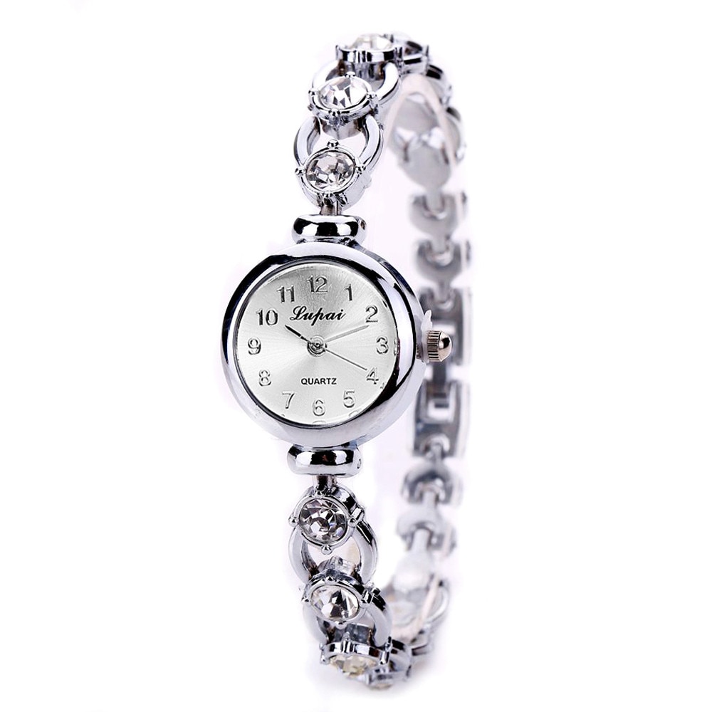 Alle Diamond Kleine Dameshorloge Zilver Mesh Riem Polshorloge Reloj Mujer Montre Femme Vrouwen Horloges Zegarek Damski Часы женские