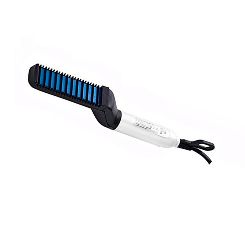 Hair Straightening Irons Beard Grooming kit Boy Multifunctional Men Beard Straightener Styling Multifunctional Hair Comb Brush: White 01 / US