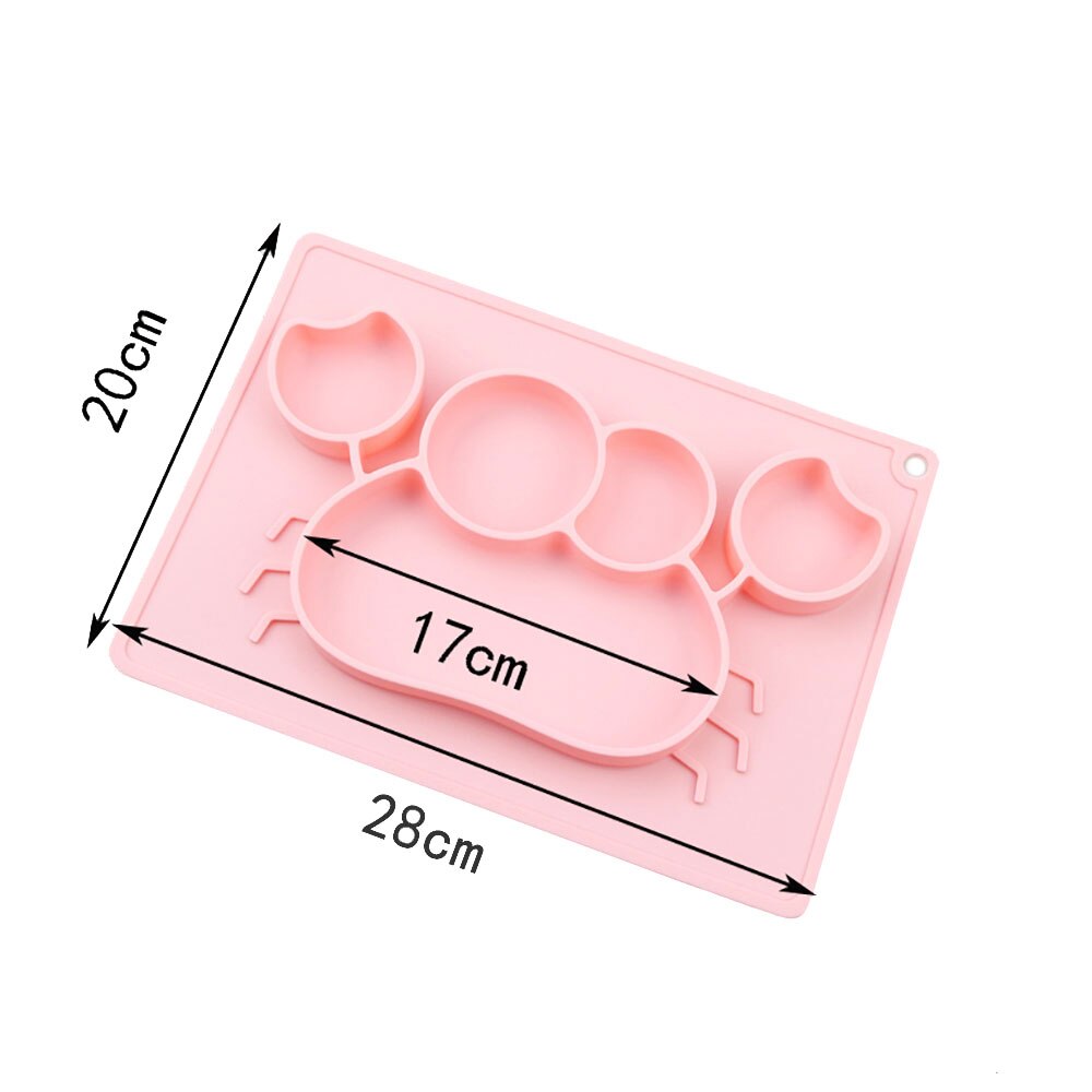 Silicone world Baby Plates Safe Silicone Dining Plate Children Dishes -proof Training Tableware Kids Feeding Silicone Bowls