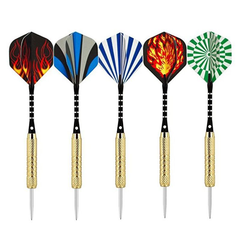 15Pcs 18G Professionele Stalen Tip Darts Aluminium As Harde Darts Metalen Naald Darts Vlucht Koperen Darts Body