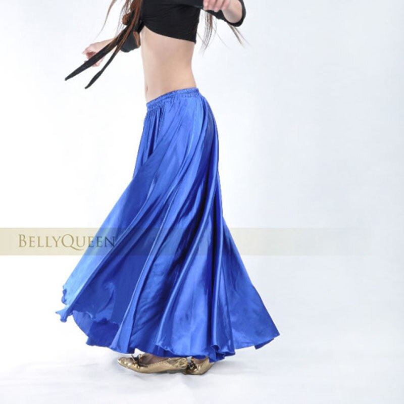 Jupe longue en Satin et Polyester de pour femmes, tenue de scène espagnole, Performance de danse, costume Flamenco, jupe de 360 à 720 degrés