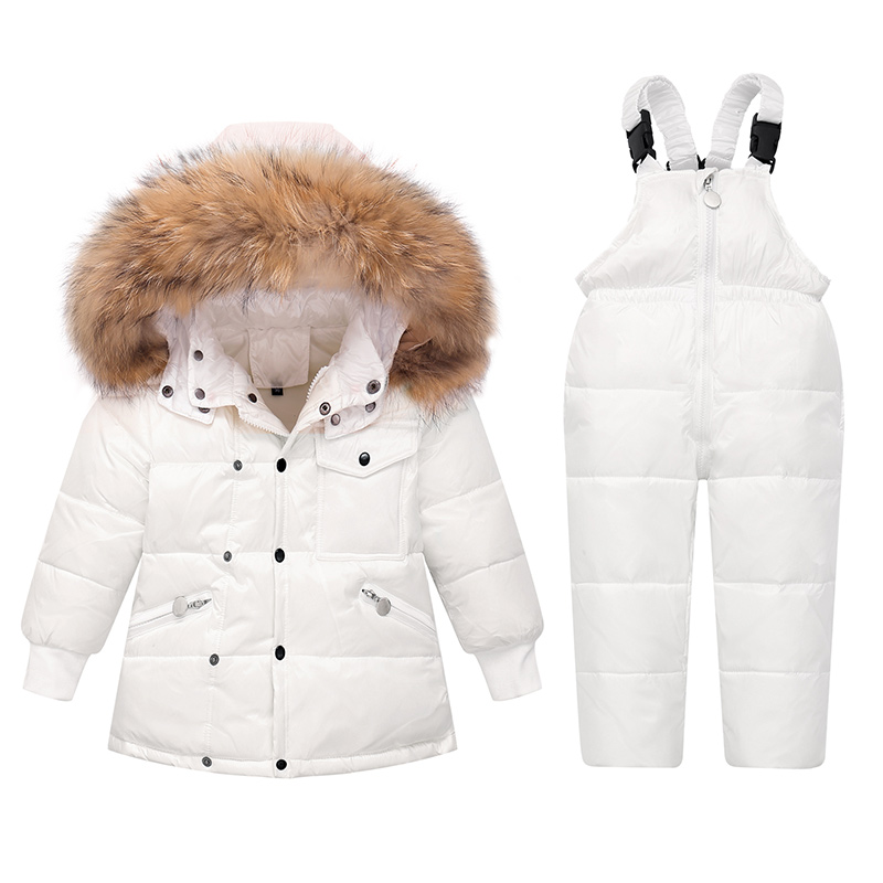 Rusland Winter Jassen Voor Meisje Kids Snowsuits Parka Jas Jongen Bont Bovenkleding Kinderen Kleding Overalls Waterdichte Jumpsuits