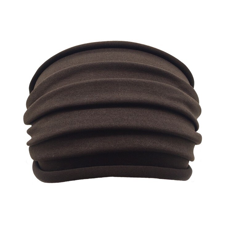 Unisexe loisirs Yoga danse sauvage foulard absorbant la sueur sport bandeau femmes Yoga exercice pli bandeaux vêtements de sport: Chocolat