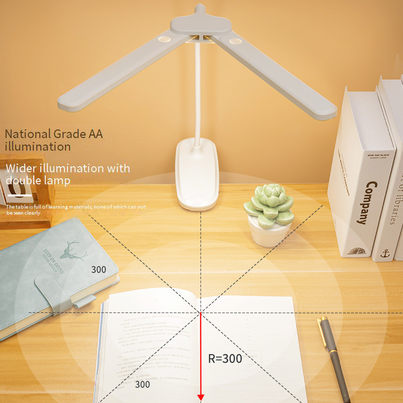 Lampe Double LED Soin des Yeux - Rechargeable & à Clip - Lampe de Lecture Chevet Dortoir