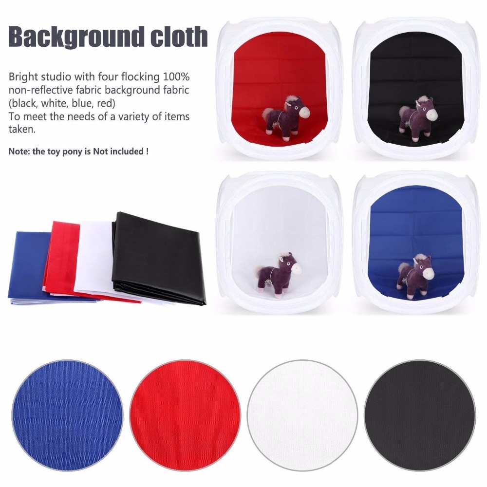 Photo Studio 40 x 40cm/50 x 50cm/60 x 60cm/Soft box Shooting Tent Softbox Box Photo Light tent+Portable Bag+ 4 Backdrops
