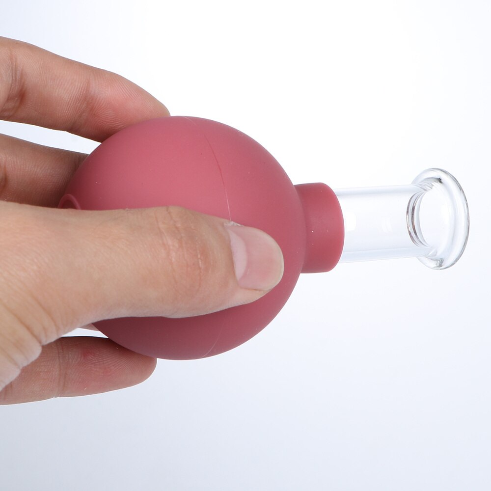 1 sæt  of 4 stk vakuum cupping kopper ryg krops massager husholdnings suge vakuum dåse (brun)