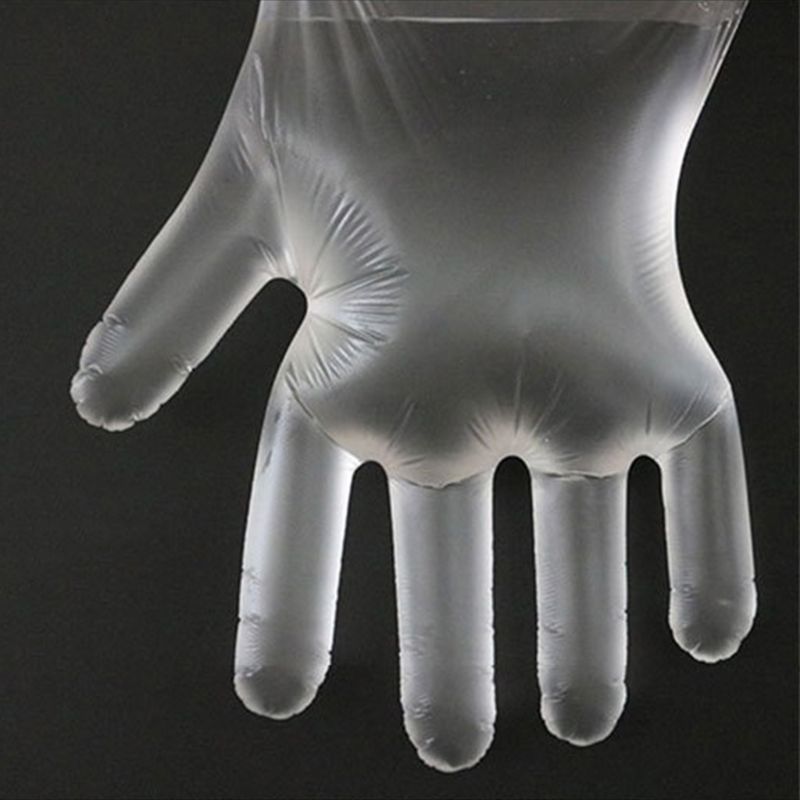 100 stuks pe plastic doorzichtige wegwerphandschoenen oliebestendig verdikt restaurant kinderen  h37f