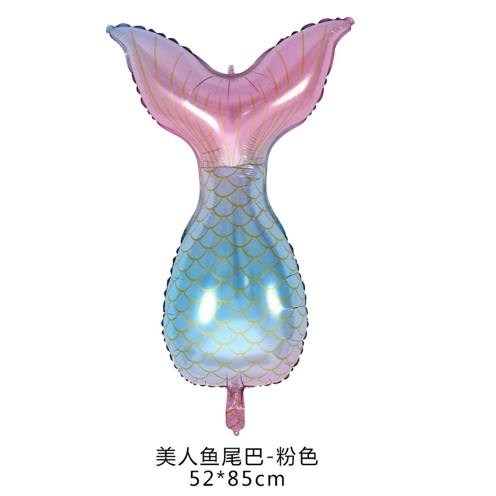 Ballons en queue de sirène gonflable en aluminium, 85cm, 2 pièces, décorations de fête d'anniversaire, fourniture pour enfants, petite sirène, 85cm, 2 pièces