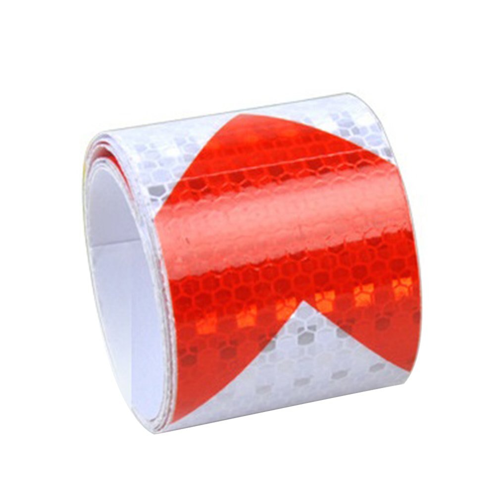 5CM Width Long Self-adhesive PVC Reflective Safety Warning Tape Road Traffic Construction Site Reflective Arrow