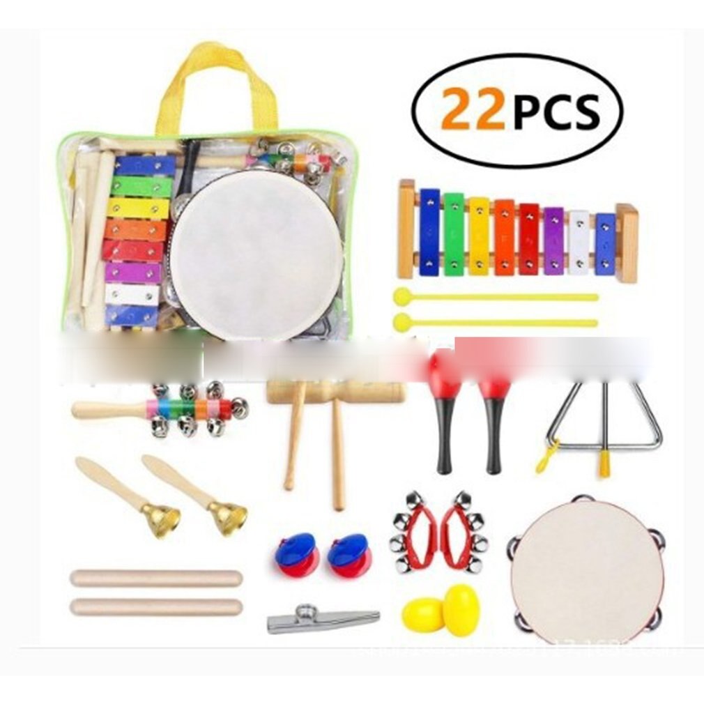 1 uppsättning orff instrument slagverksinstrument föräldra- och barnhjälpmedel pedagogisk leksak för tidiga barn: Default Title