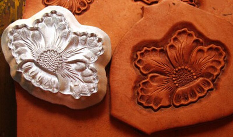 Flower pattern Hand-work unique leather working tools carving punches stamp craft leather with leather carving tools: NO3