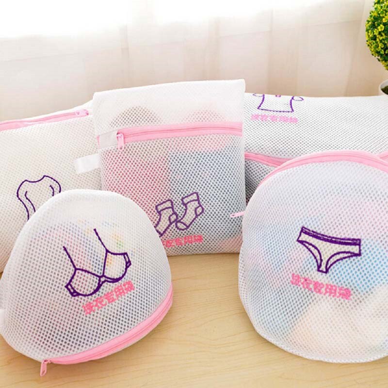 Ropa lavadora ropa sujetador de ayuda Lencería malla calcetines ropa interior lavadora bolsas con red de rejilla