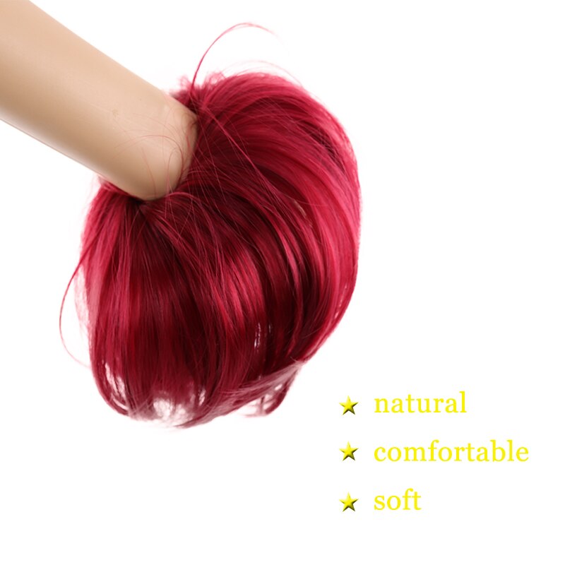 JINKAILI-Chignon à donuts souple élastique | Chignon synthétique en forme de toupet, chouchou enroulé pour Extension queue de cheval pour femmes