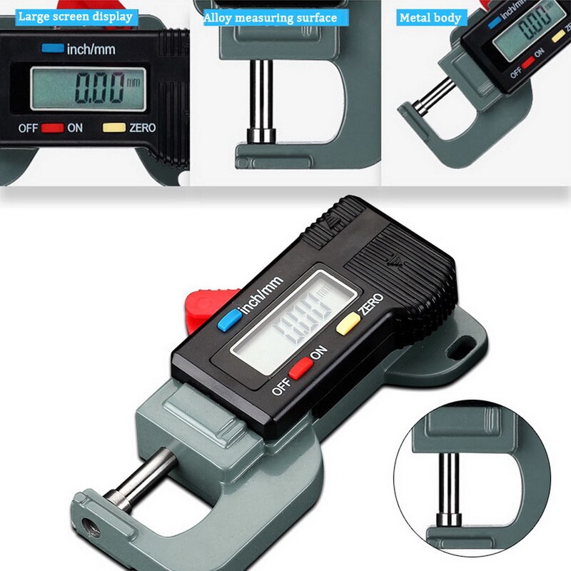 Nauwkeurige Digitale Diktemeter Meter Tester Micrometer 0-12.7Mm 0.01Mm Digitale Diktemeter Diktemeter #