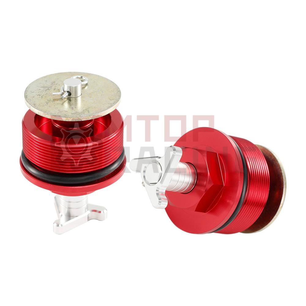 Tapa de horquilla de precarga para Yamaha, FZ6-N, FZ6, FAZER 2004, 2005, 2006, 2007, 43mm, tornillo de horquilla ajustable triangular