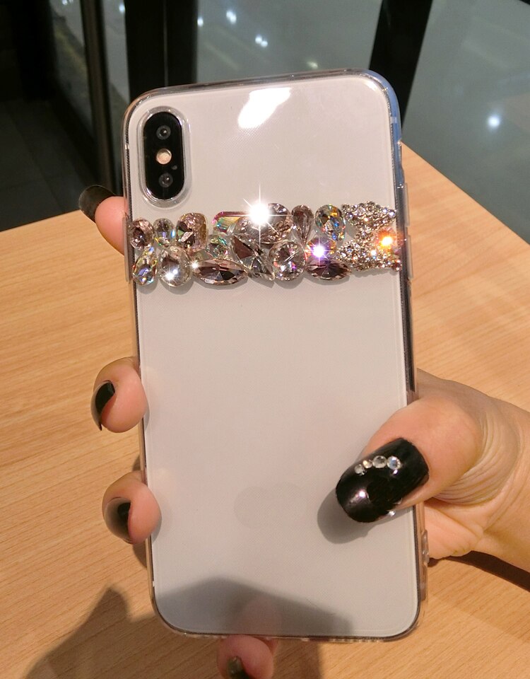 Pour Samsung Galaxy A51 A71 A10 A10E A20 A20S A20E A30 A40 A50 A70 A01 M10 M20 M30 M11 A21 A31 A41 étui Strass Arc Couverture