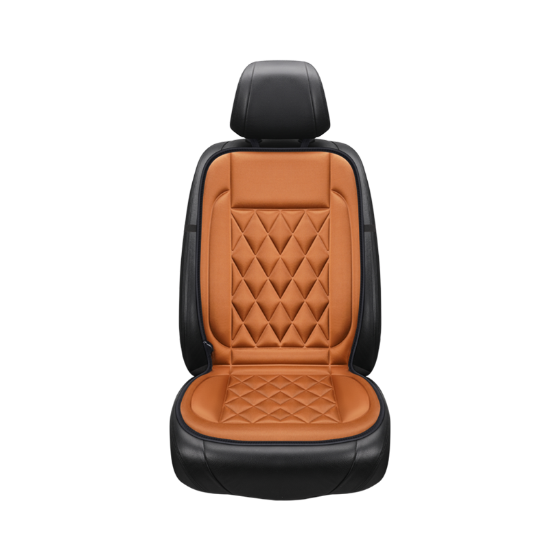 Cojín calefactable para asiento de coche, protector de invierno para asiento de coche, cubiertas calefactables universales, negro y gris: Classical Brown
