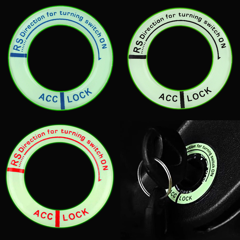 1pc moto interruttore di accensione luminoso adesivi 3D pulsante di avvio moto universale decorazione decalcomanie accessori moto 3 colori
