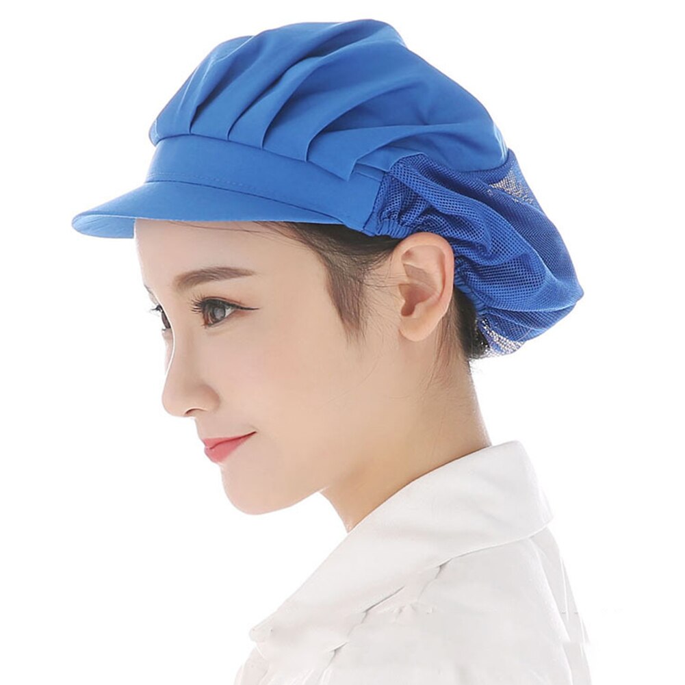 Bread Cafe Dustprooof Kitchen Restaurant Chef Hat Elastic Baker Work Wear Adjustable Factory Accessories Catering Workshop Cook: Dark Blue