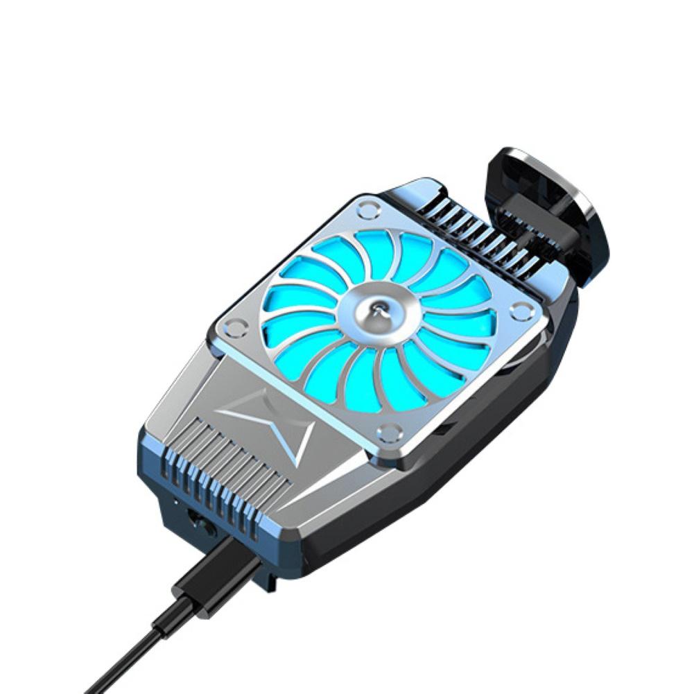 H15 uniwersalny przenośny telefon komórkowy gra Cooler efekt świetlny wentylator wyciszający grzejnik szybkie chłodzenie dla iPhone Samsung Huawei: Silver USB Plug in