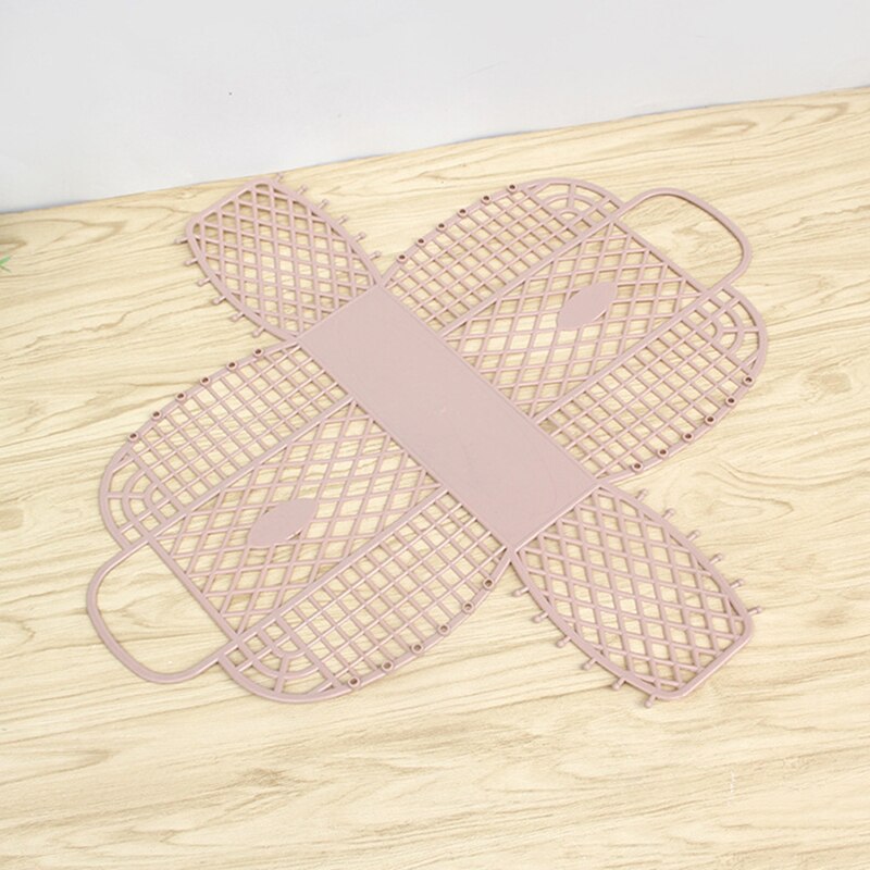 1pcs Bathroom Laundry Basket Foldable Mesh Portable Plastic Bathroom Laundry Basket Assemble the Wash Basket