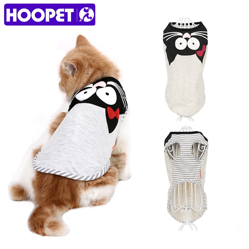 Hoopet hond schattig cartoon vest kat huisdier lente zomer t-shirt kleding teddy bichon