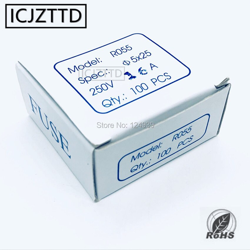 RO55 fuse BS1362 5*25mm 250V 0.5A 1A 2A 3A 5A 6A 8A 10A 15A 16A 20A 25A ceramic fuse 5*25 Ceramic insurance tube 5x25MM 100pcs