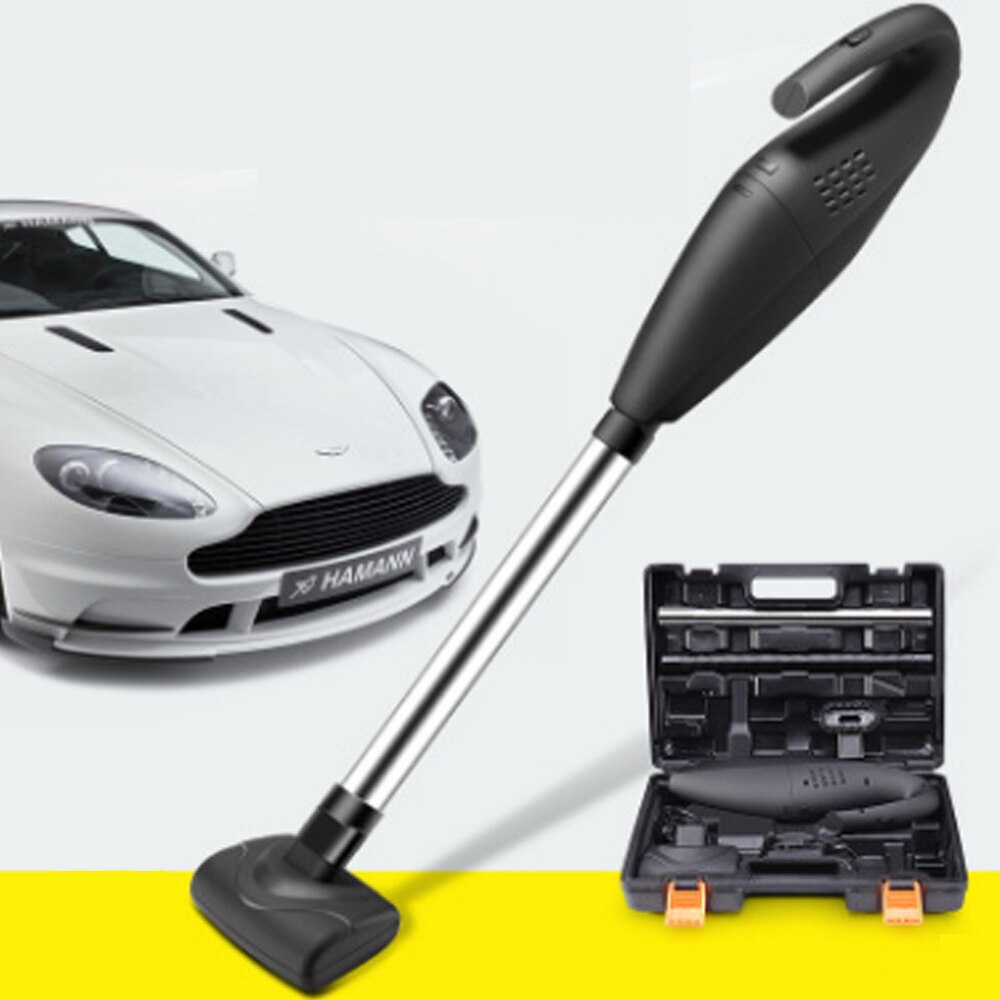 Maalattu autopölynimuri 2500 mah imuri märkä/kuiva automaatti kannettava korkeaimu auto 12v 120w langaton imuri kovakotelolla