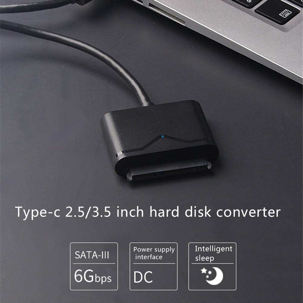 Type C USB to 15+7pin SATA 3.0 2.5/3.5 Inch Hard Disk Converter Adapter 50cm USB 3.1 Type C to SATA HDD/SSD Cable