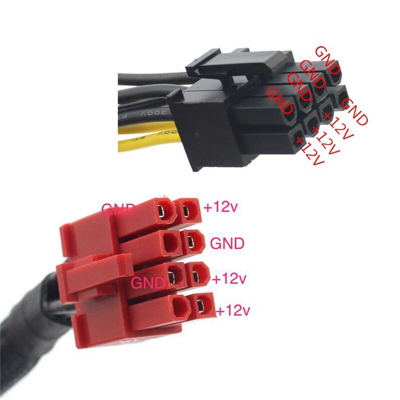 Tarjeta gráfica PCI-E de 18AWG, Cable de alimentación Modular de 8 pines a 8 pines Dual, para Antec ECO TP NP Series, 50cm