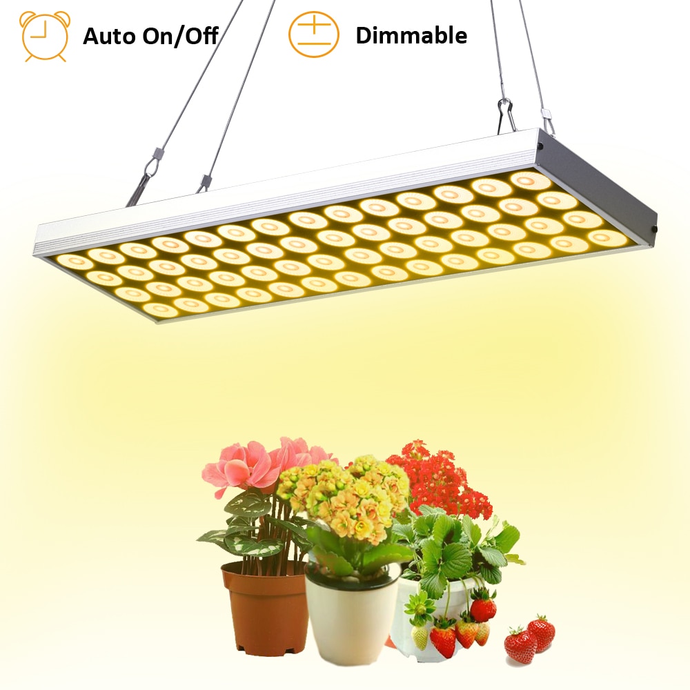 Jcbritw Led Grow Light Dimbare Auto On/Off Timer Plant Groeit Lampen Voor Kamerplanten 60W Volledige Spectrum wit 3500K Opknoping