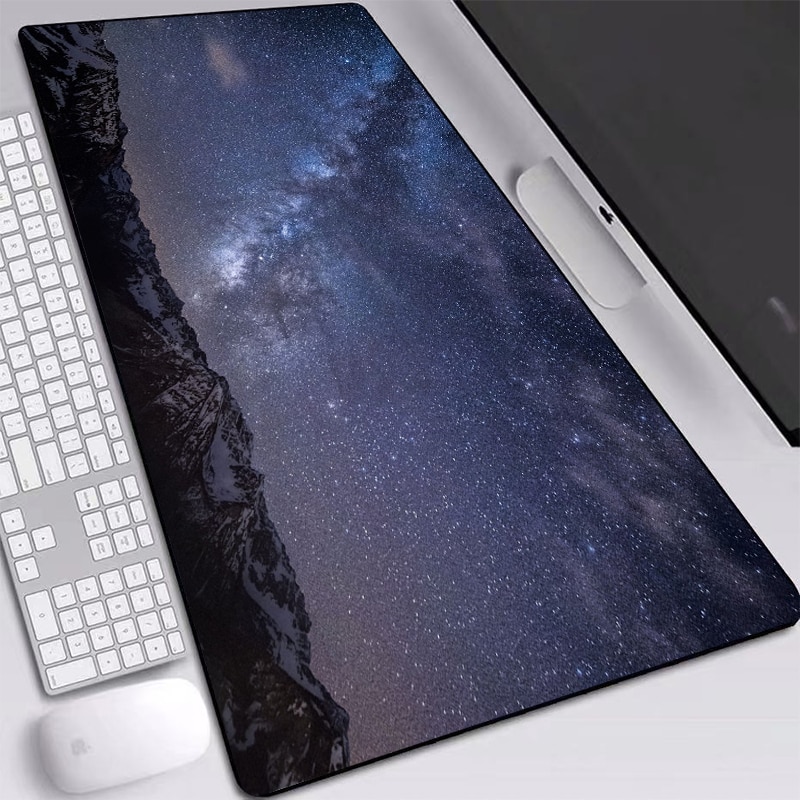Espaço gaming mouse pad grande casa personalizado mousepad gamer escritório borracha natural xxl mouse tapete de teclado de mesa xxl mouse pads: 60x30 cm / Prateado