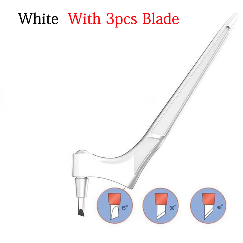360 Rotating Craft Cutting Tools Blade Paper-Cutter 3 Replace Blade Craft Cutting Knife DIY Art Wear-Resisting Art Cutting Tool: White