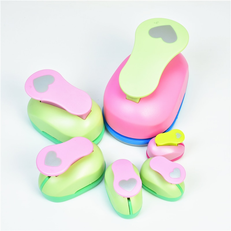 6mm-75mm heart shape craft punch cortador de papel de scrapbook paper foam school manual DIY Round hole punches
