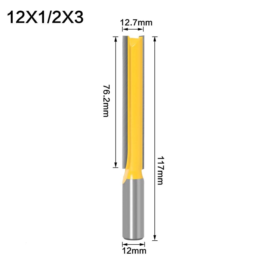 1 pc Straight/Dado Router Bit 1/2" Dia. X 2-1/2" Length - 12mm Shank 1/2"shank Woodworking cutter Wood Cutting Tool: 12X12.7X76